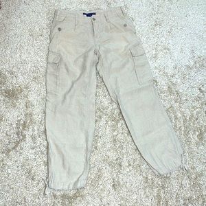 Polo Linen Pants Drawstring Legs